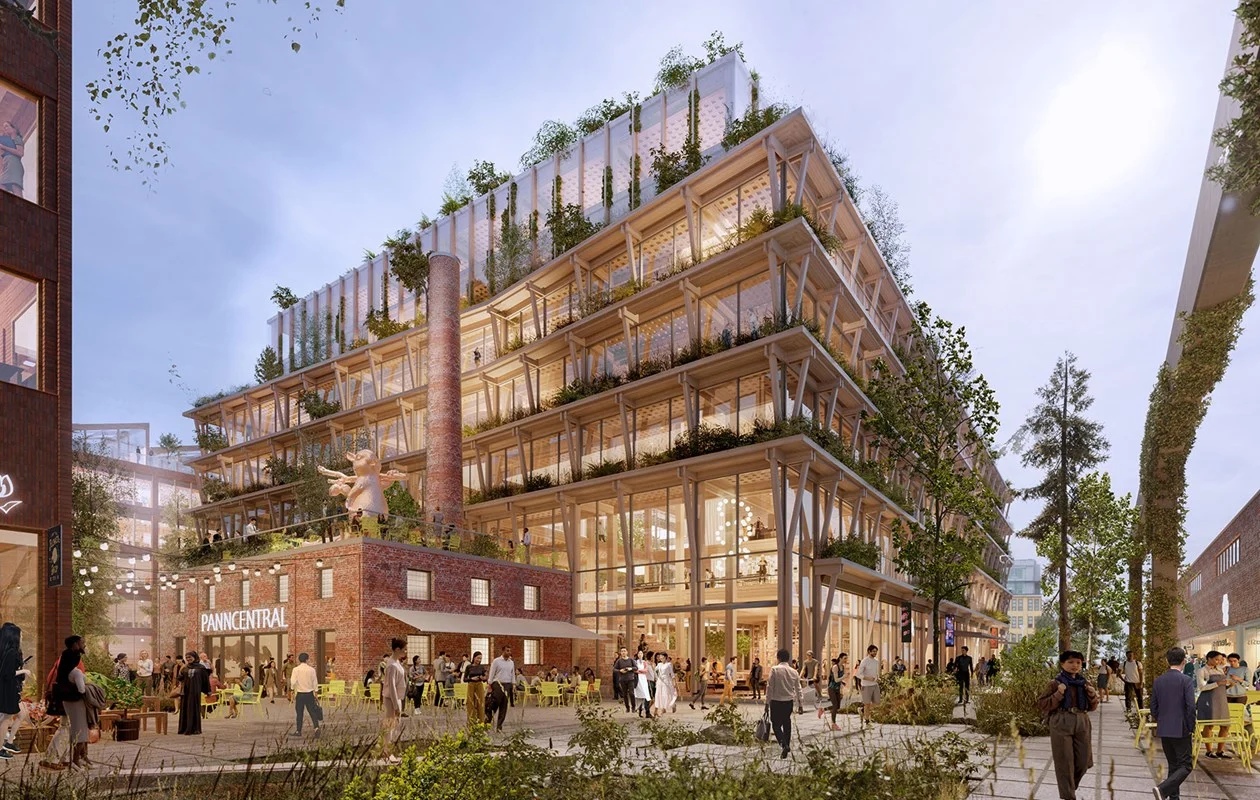 Stockholm Wood City_Sustainable building_Atrium Ljungberg_White Arkitekter