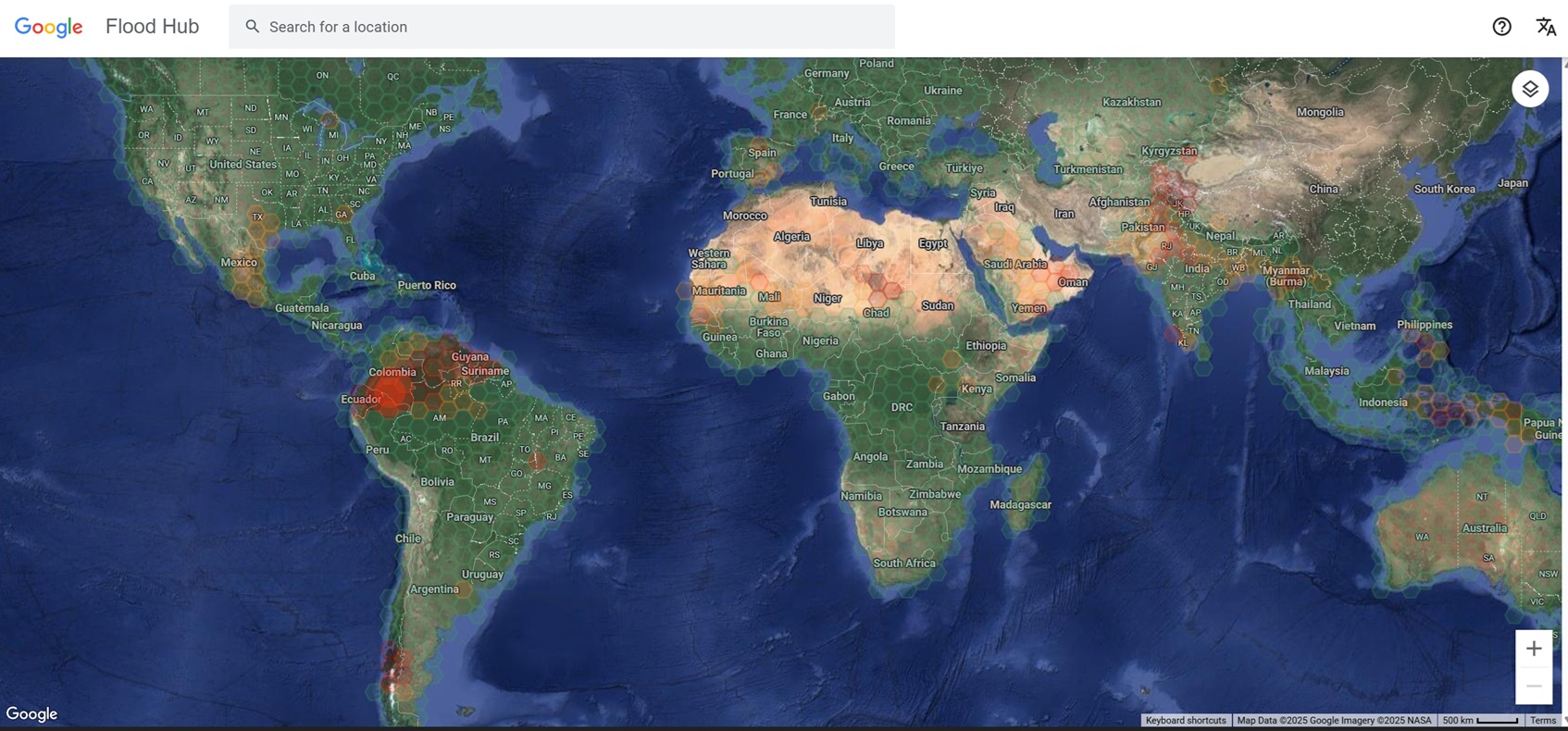 Google Flood hub_Flood disaster 2025